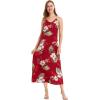 imageMatchable Family Hawaiian Luau Men Women Girl Boy Clothes in Pineapple Garden BurgundyWomen Sweet Heart Maxi