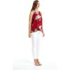 imageMatchable Family Hawaiian Luau Men Women Girl Boy Clothes in Pineapple Garden BurgundyWomen Tank Top