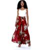 imageMatchable Family Hawaiian Luau Men Women Girl Boy Clothes in Pineapple Garden BurgundyWomen Wide Leg Pants