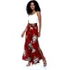 imageMatchable Family Hawaiian Luau Men Women Girl Boy Clothes in Pineapple Garden BurgundyWomen Wide Leg Pants