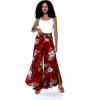 imageMatchable Family Hawaiian Luau Men Women Girl Boy Clothes in Pineapple Garden BurgundyWomen Wide Leg Pants