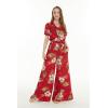 imageMatchable Family Hawaiian Luau Men Women Girl Boy Clothes in Pineapple Garden BurgundyWomen Wide Legged With Pockets Jumpsuit