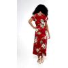 imageMatchable Family Hawaiian Luau Men Women Girl Boy Clothes in Pineapple Garden BurgundyWomen Wrap Ruffle