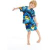 imageMatchable Family Hawaiian Luau Men Women Girl Boy Clothes in Sunset BlueBoy Short Sleeve