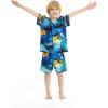 imageMatchable Family Hawaiian Luau Men Women Girl Boy Clothes in Sunset BlueBoy Short Sleeve