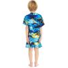 imageMatchable Family Hawaiian Luau Men Women Girl Boy Clothes in Sunset BlueBoy Short Sleeve