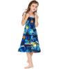 imageMatchable Family Hawaiian Luau Men Women Girl Boy Clothes in Sunset BlueGirl Elastic Top Strap