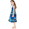 imageMatchable Family Hawaiian Luau Men Women Girl Boy Clothes in Sunset BlueGirl Elastic Top Strap