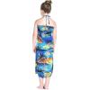 imageMatchable Family Hawaiian Luau Men Women Girl Boy Clothes in Sunset BlueGirl Halter