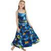 imageMatchable Family Hawaiian Luau Men Women Girl Boy Clothes in Sunset BlueGirl Maxi Tiered