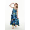 imageMatchable Family Hawaiian Luau Men Women Girl Boy Clothes in Sunset BlueGirl Maxi Tiered