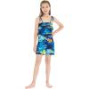 imageMatchable Family Hawaiian Luau Men Women Girl Boy Clothes in Sunset BlueGirl Romper