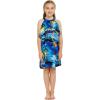 imageMatchable Family Hawaiian Luau Men Women Girl Boy Clothes in Sunset BlueGirl Ruffle Tank