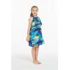 imageMatchable Family Hawaiian Luau Men Women Girl Boy Clothes in Sunset BlueGirl Ruffle Tank