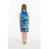 imageMatchable Family Hawaiian Luau Men Women Girl Boy Clothes in Sunset BlueGirl Ruffle Tank
