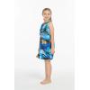 imageMatchable Family Hawaiian Luau Men Women Girl Boy Clothes in Sunset BlueGirl Ruffle Tank