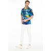 imageMatchable Family Hawaiian Luau Men Women Girl Boy Clothes in Sunset BlueMen Short Sleeve