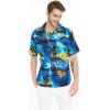 imageMatchable Family Hawaiian Luau Men Women Girl Boy Clothes in Sunset BlueMen Short Sleeve