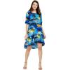 imageMatchable Family Hawaiian Luau Men Women Girl Boy Clothes in Sunset BlueWomen 34 Sleeve