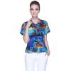 imageMatchable Family Hawaiian Luau Men Women Girl Boy Clothes in Sunset BlueWomen Aloha Shirt