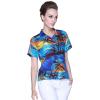imageMatchable Family Hawaiian Luau Men Women Girl Boy Clothes in Sunset BlueWomen Aloha Shirt
