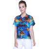 imageMatchable Family Hawaiian Luau Men Women Girl Boy Clothes in Sunset BlueWomen Aloha Shirt