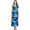 imageMatchable Family Hawaiian Luau Men Women Girl Boy Clothes in Sunset BlueWomen Cap Sleeve