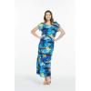 imageMatchable Family Hawaiian Luau Men Women Girl Boy Clothes in Sunset BlueWomen Cap Sleeve