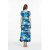 imageMatchable Family Hawaiian Luau Men Women Girl Boy Clothes in Sunset BlueWomen Cap Sleeve