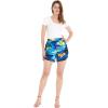 imageMatchable Family Hawaiian Luau Men Women Girl Boy Clothes in Sunset BlueWomen Elasitc Waist Shorts With Pockets