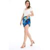 imageMatchable Family Hawaiian Luau Men Women Girl Boy Clothes in Sunset BlueWomen Elasitc Waist Shorts With Pockets