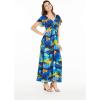 imageMatchable Family Hawaiian Luau Men Women Girl Boy Clothes in Sunset BlueWomen Maxi Rahee