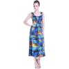 imageMatchable Family Hawaiian Luau Men Women Girl Boy Clothes in Sunset BlueWomen Maxi Tank