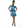 imageMatchable Family Hawaiian Luau Men Women Girl Boy Clothes in Sunset BlueWomen Short Rahee