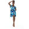 imageMatchable Family Hawaiian Luau Men Women Girl Boy Clothes in Sunset BlueWomen Short Rahee