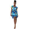 imageMatchable Family Hawaiian Luau Men Women Girl Boy Clothes in Sunset BlueWomen Short Rahee