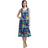 imageMatchable Family Hawaiian Luau Men Women Girl Boy Clothes in Sunset BlueWomen Short Tank