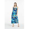 imageMatchable Family Hawaiian Luau Men Women Girl Boy Clothes in Sunset BlueWomen Sweet Heart Maxi