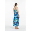 imageMatchable Family Hawaiian Luau Men Women Girl Boy Clothes in Sunset BlueWomen Sweet Heart Maxi