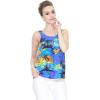 imageMatchable Family Hawaiian Luau Men Women Girl Boy Clothes in Sunset BlueWomen Tank Top