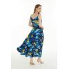 imageMatchable Family Hawaiian Luau Men Women Girl Boy Clothes in Sunset BlueWomen Tiered