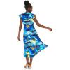 imageMatchable Family Hawaiian Luau Men Women Girl Boy Clothes in Sunset BlueWomen Wrap Ruffle