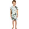 imageMatchable Family Hawaiian Luau Men Women Girl Boy Clothes in Wispy Cereus Light BlueBoy Short Sleeve