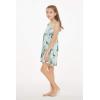 imageMatchable Family Hawaiian Luau Men Women Girl Boy Clothes in Wispy Cereus Light BlueGirl Empire