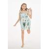 imageMatchable Family Hawaiian Luau Men Women Girl Boy Clothes in Wispy Cereus Light BlueGirl Empire