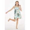 imageMatchable Family Hawaiian Luau Men Women Girl Boy Clothes in Wispy Cereus Light BlueGirl Empire