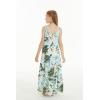imageMatchable Family Hawaiian Luau Men Women Girl Boy Clothes in Wispy Cereus Light BlueGirl Maxi Tiered