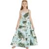 imageMatchable Family Hawaiian Luau Men Women Girl Boy Clothes in Wispy Cereus Light BlueGirl Maxi Tiered