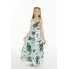 imageMatchable Family Hawaiian Luau Men Women Girl Boy Clothes in Wispy Cereus Light BlueGirl Maxi Tiered