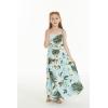 imageMatchable Family Hawaiian Luau Men Women Girl Boy Clothes in Wispy Cereus Light BlueGirl Maxi Tiered
